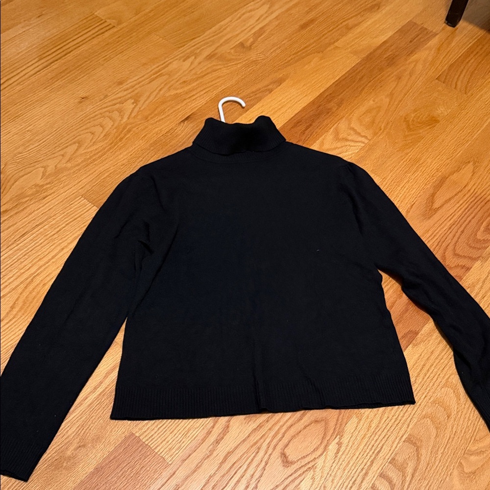 Stephanie Rogers Black Turtleneck Sweater
